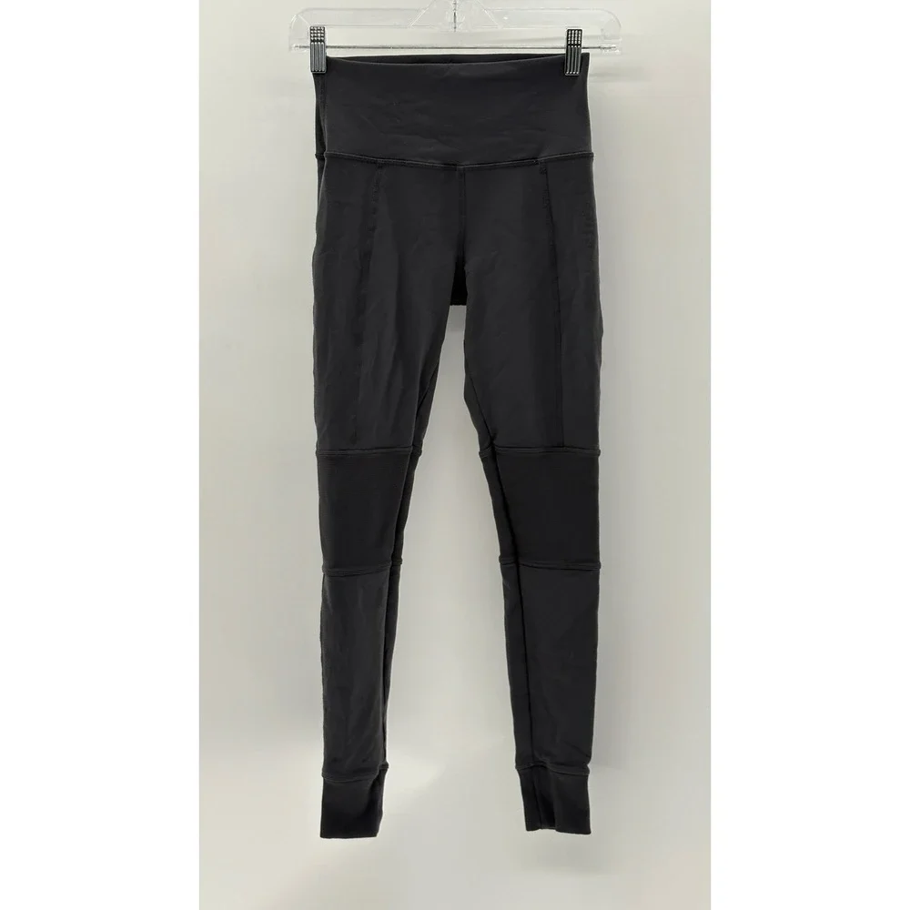 Alo Leggings‎ Avenue High Rise Moto Women Size XS Dark Gray Yoga Workout